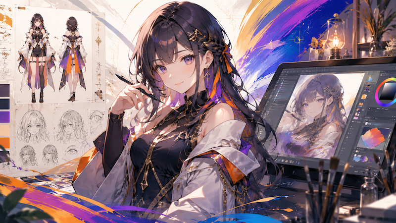 SD系お絵描き作例 2